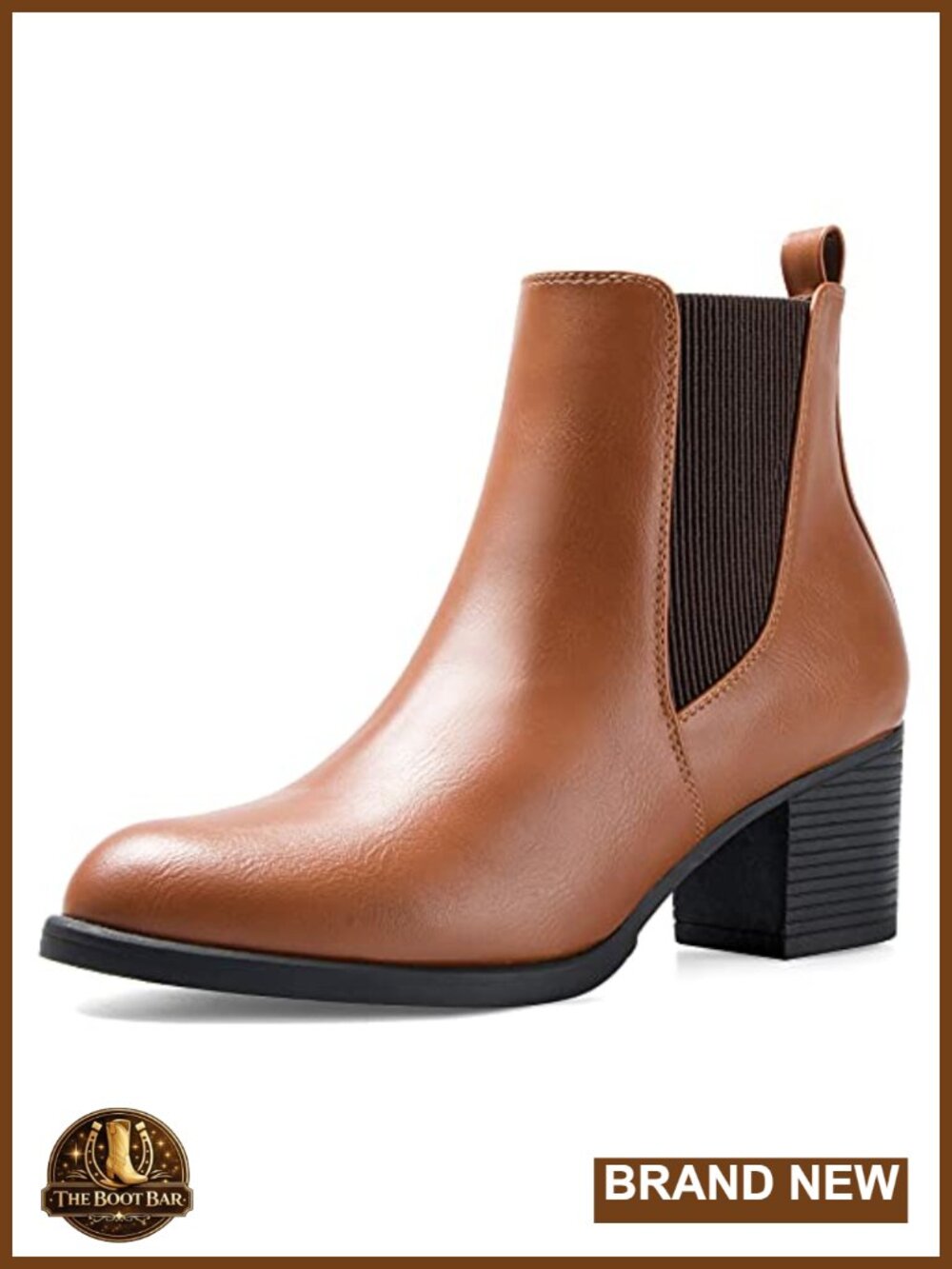 Women's Chelsea Ankle Boots Chunky Block Heel Slip On Fall Booties